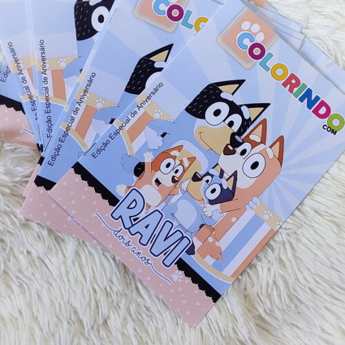 Kit 20 Livrinhos de Colorir + Atividades Bluey 2