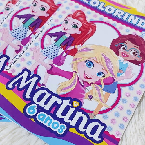 Kit 20 Livrinhos de Colorir + Atividades Polly