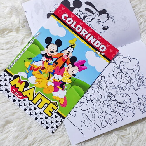 Kit 20 Livrinhos de Colorir + Atividades Turma do Mickey