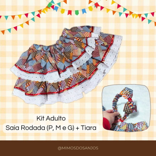 Kit Saia Rodada + Tiara
