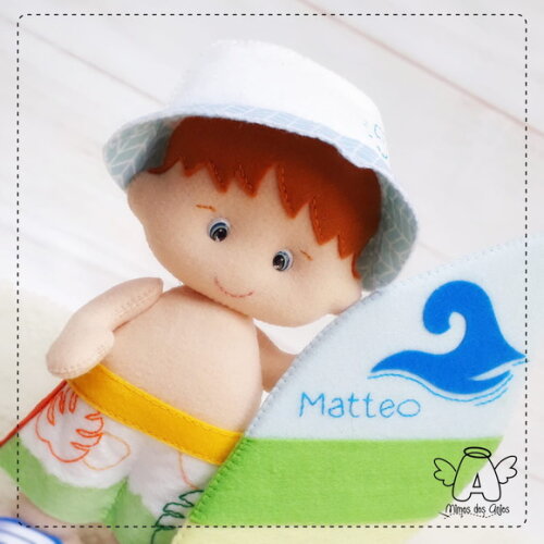 Surfista Personalizado em Feltro