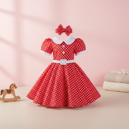 Vestido Infantil Retrô Anos 50 - Estilo Rockabilly