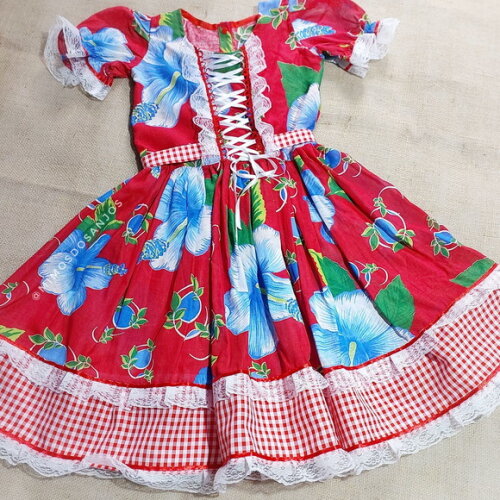 Vestido Junino Chitão - Pronta Entrega