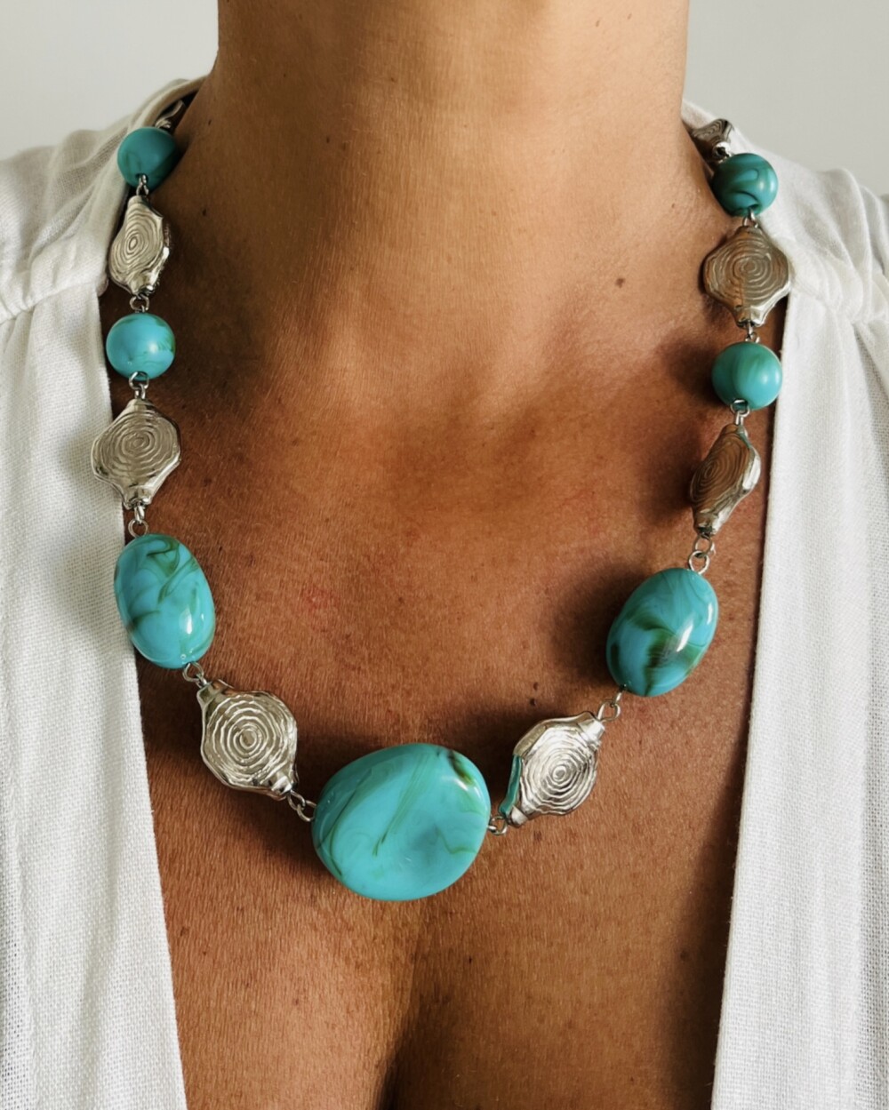 Colar Feminino Turquesa Elegante I Fashion e Sofisticado