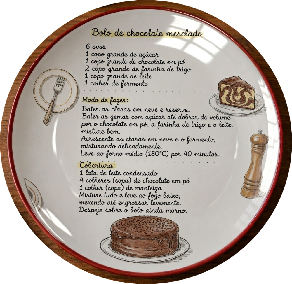 Prato com Receita de Família