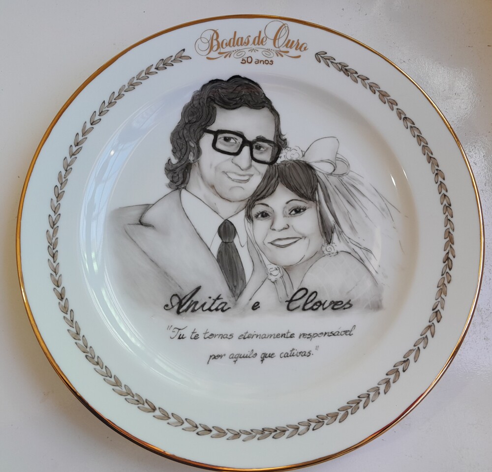 Prato Bodas de Ouro