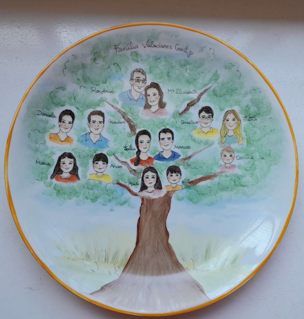 Prato com Arvore Genealógica