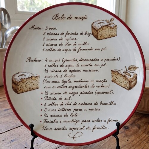 Prato com Receita de família