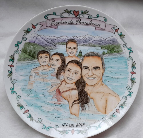 Prato Bodas de Porcelana