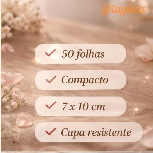 🌸 Bloquinho de Anotações Floral – Coleção Flowers | TagL