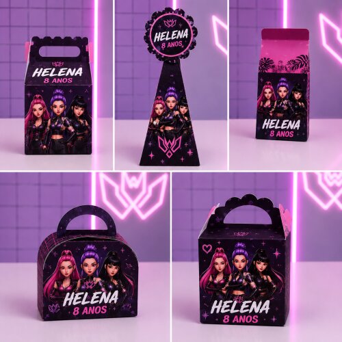 Kit Festa Guerreiras do K-Pop Personalizado - 20 unidades