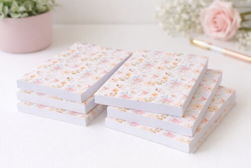 🌸 Bloquinho de Anotações Floral – Coleção Flowers | TagLeca ✨