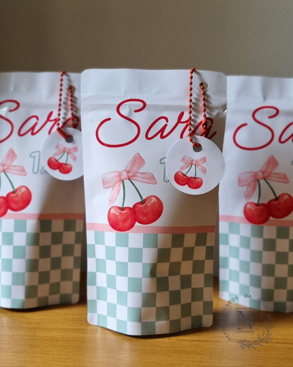 Saco Zip Lock 10x17 Lembrancinha Cerejinha