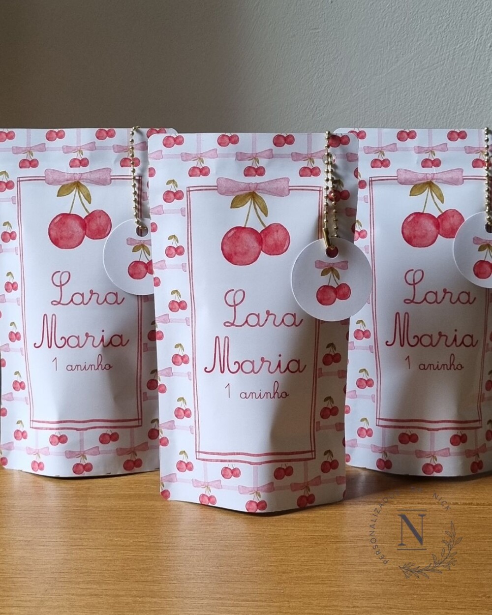Saco Zip Lock 10x17 Lembrancinha Cerejinha
