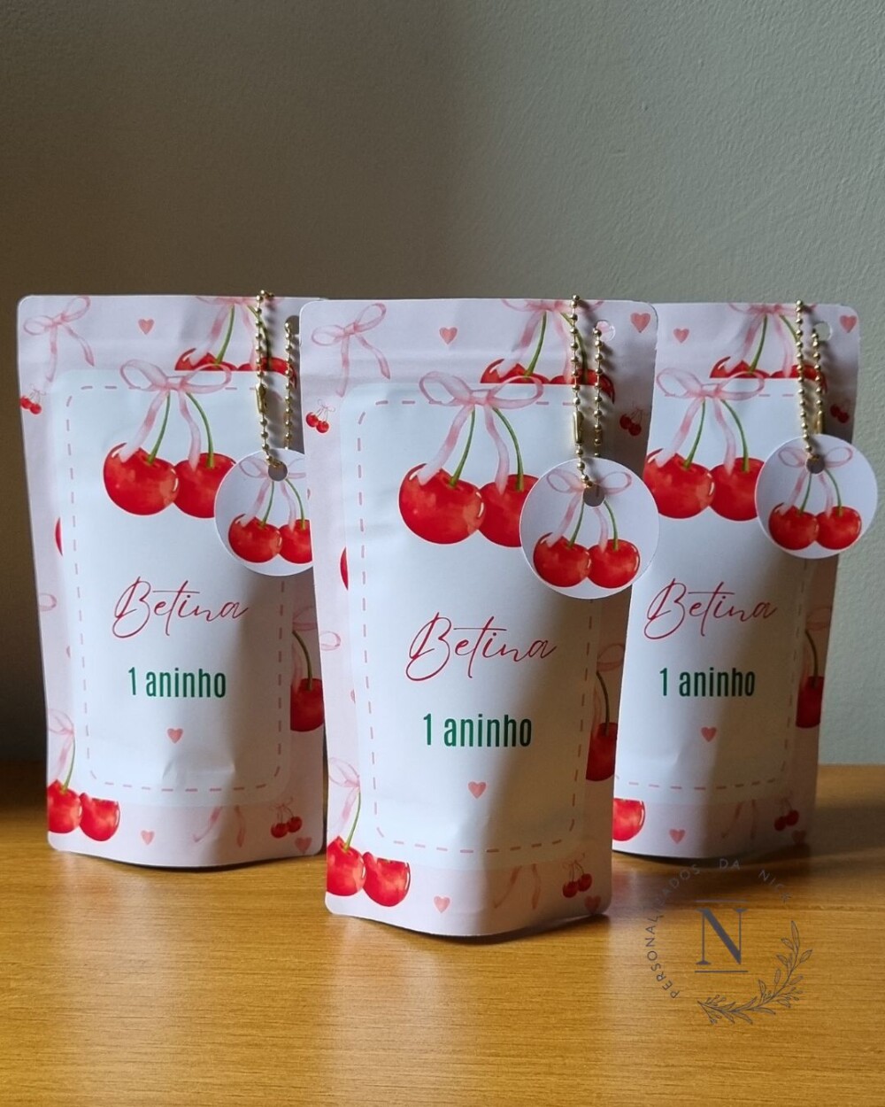 Saco Zip Lock 10x17 Lembrancinha Cerejinha