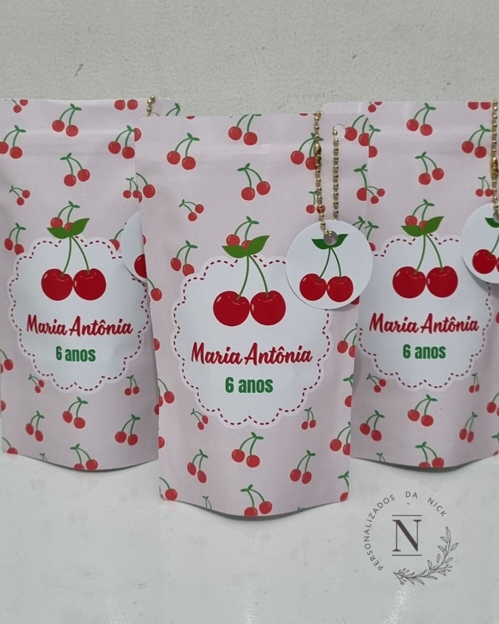 Saco Zip Lock 10x17 Lembrancinha Cerejinha