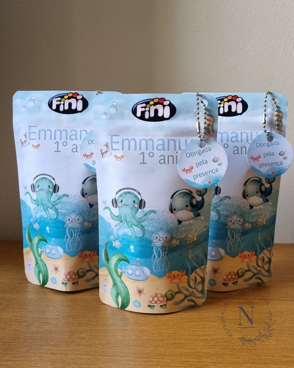 Saco Zip Lock 10x17 Lembrancinha fundo do mar
