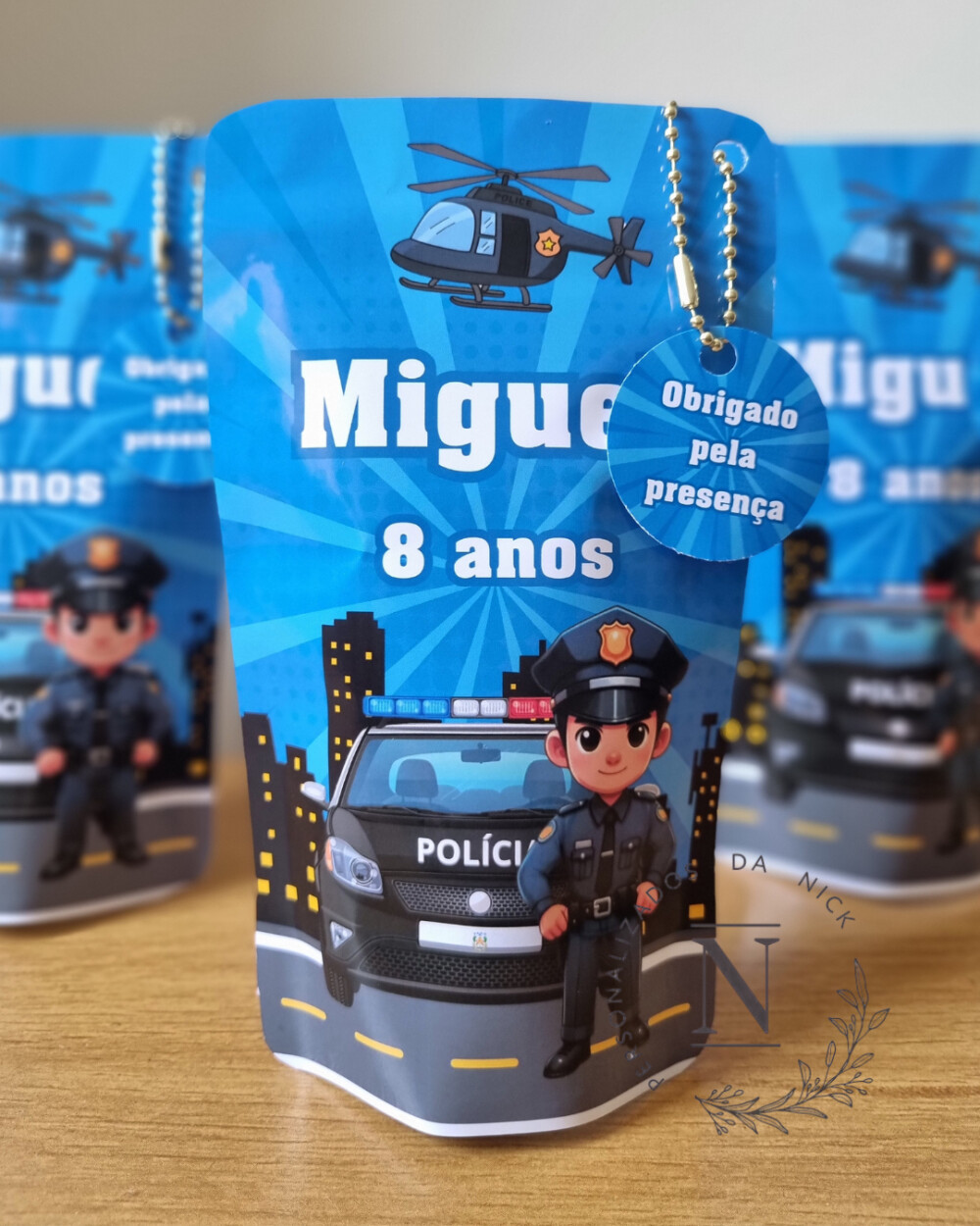 Saco Zip Lock 10x17 Lembrancinha  Policíal