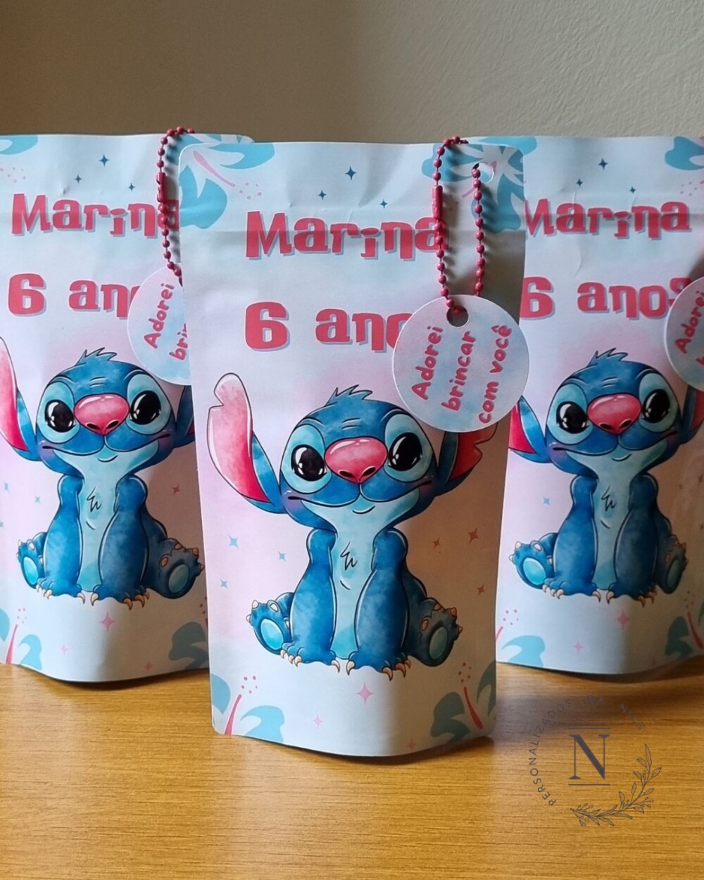 Saco Zip Lock 12x20 Lembrancinha Stitch