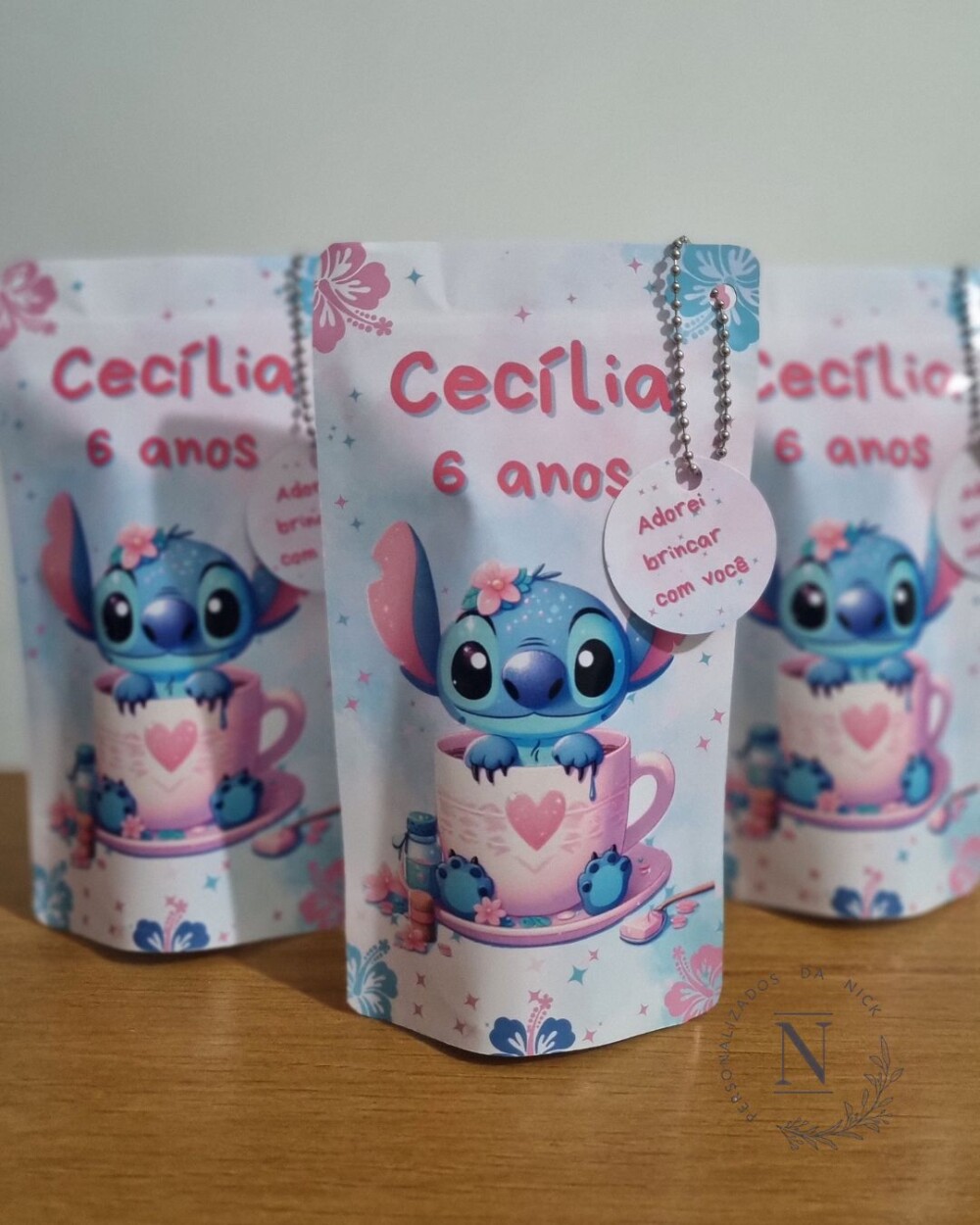 Saco Zip Lock 12x20 Lembrancinha Stitch