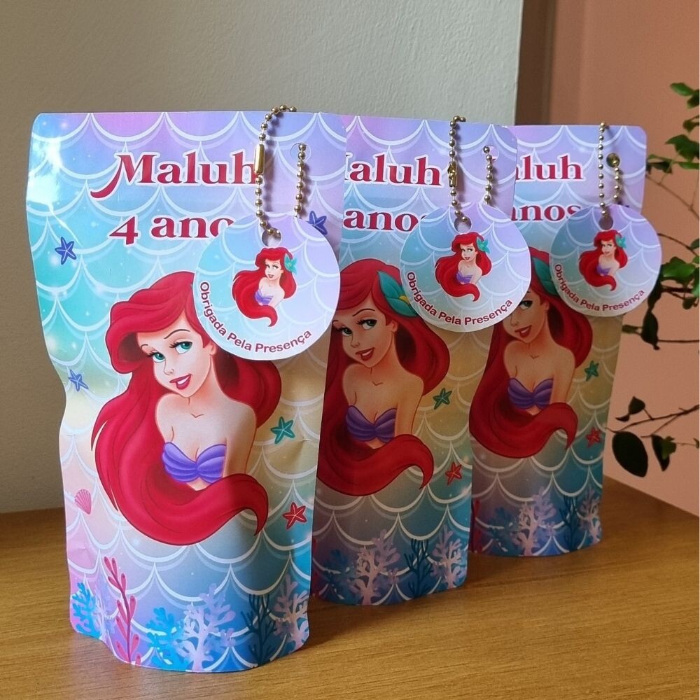 Saco Zip Lock 10x17 Lembrancinha Ariel