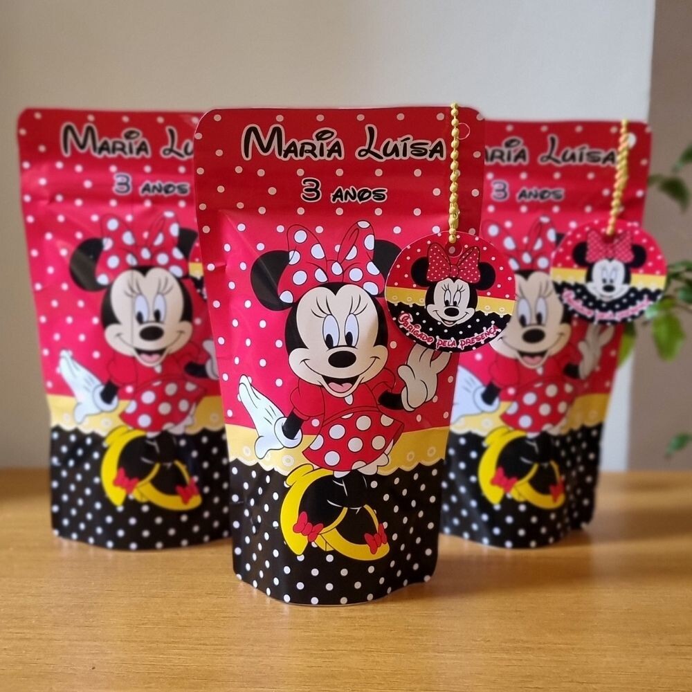 Saco Zip Lock 10x17 Lembrancinha Minnie