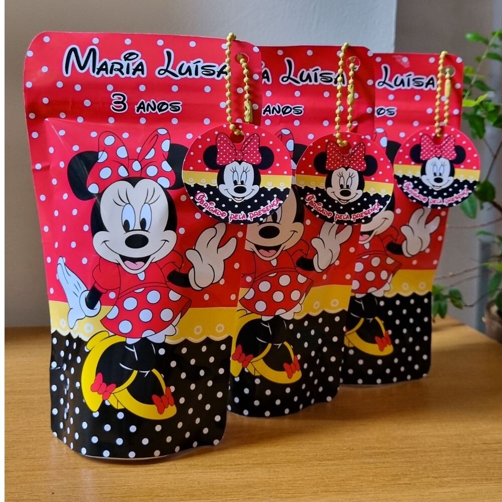 Saco Zip Lock 10x17 Lembrancinha Minnie