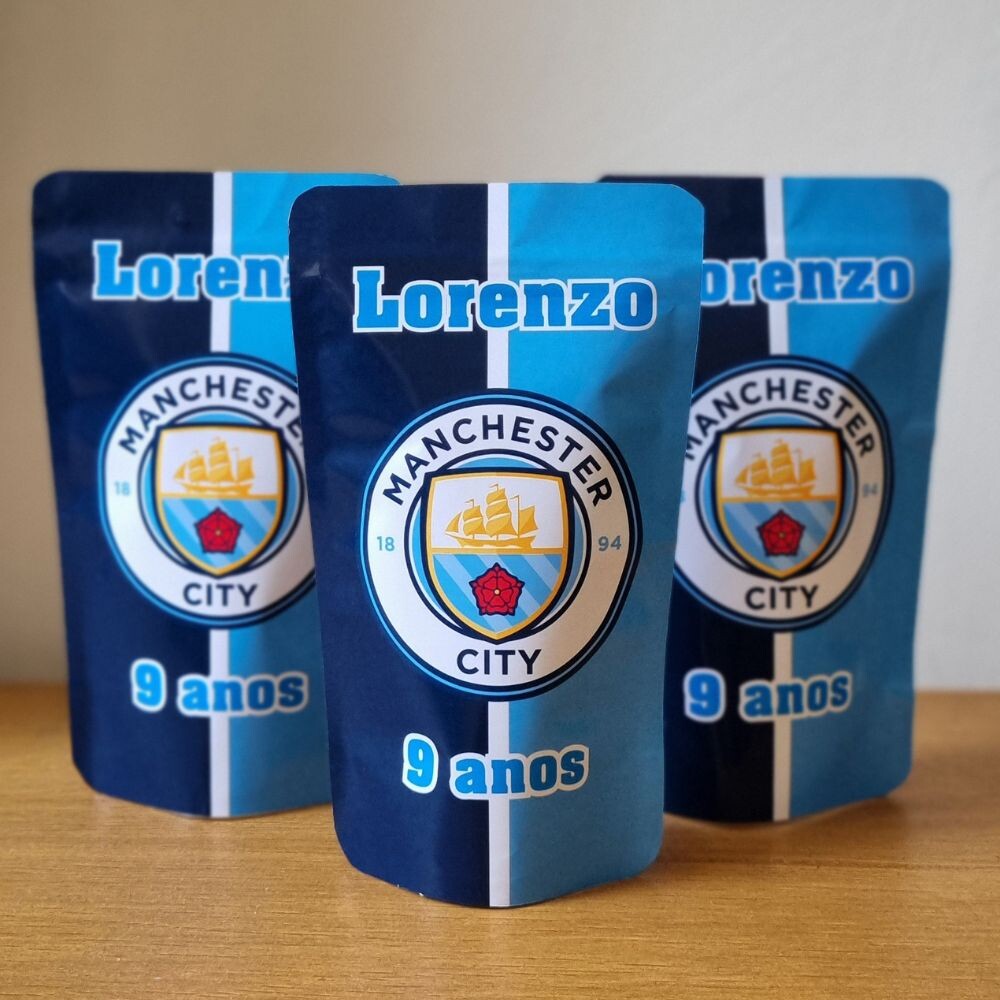 Saco Zip Lock 10x17 Lembrancinha Manchester City
