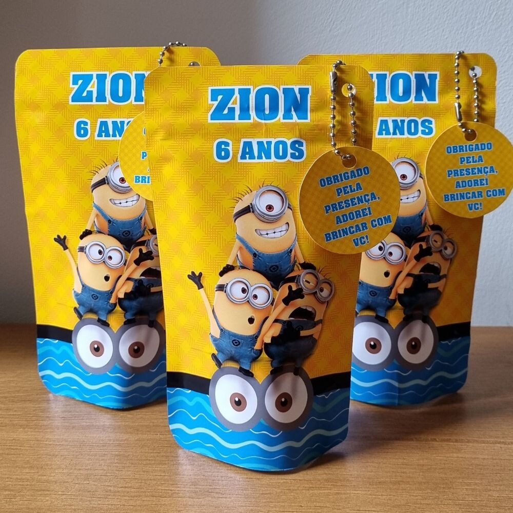 Saco Zip Lock 10x17 Lembrancinha Minions