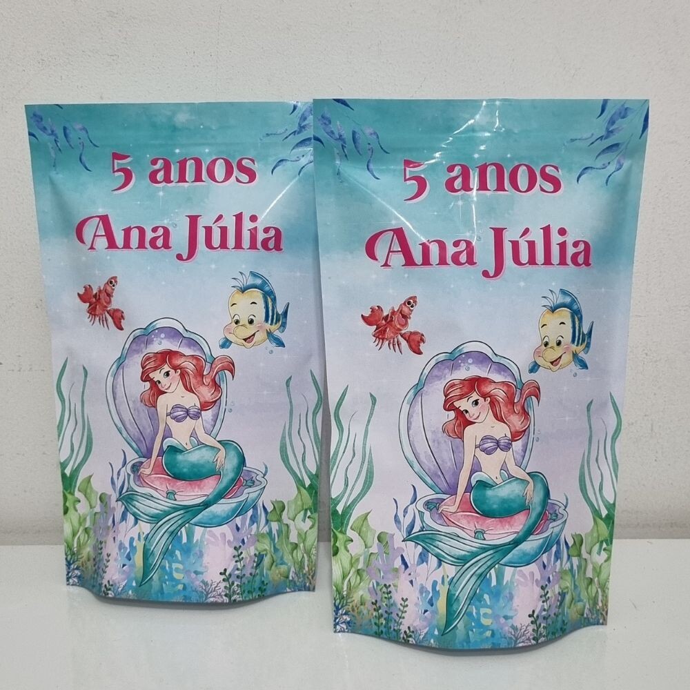 Saco Zip Lock 12x20 Lembrancinha Ariel