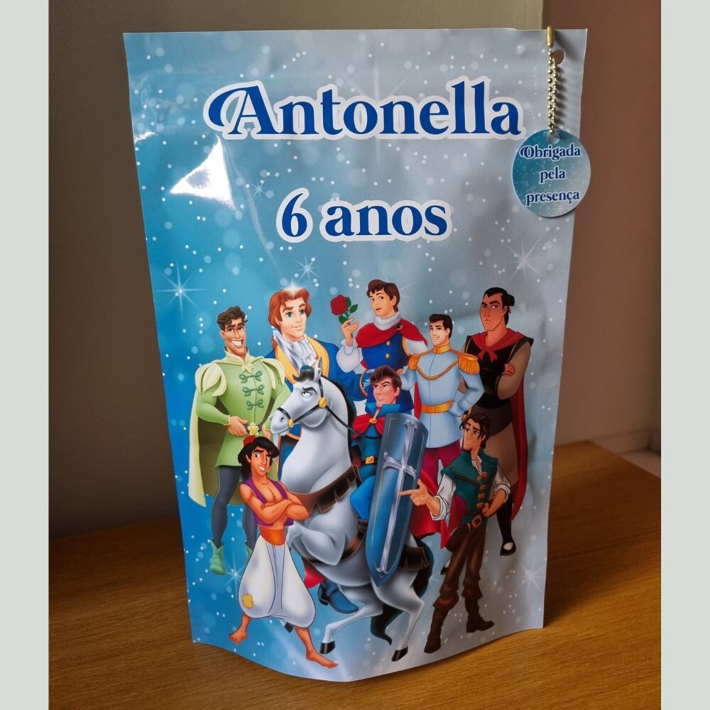 Saco Zip Lock 12x20 Lembrancinha As princesas