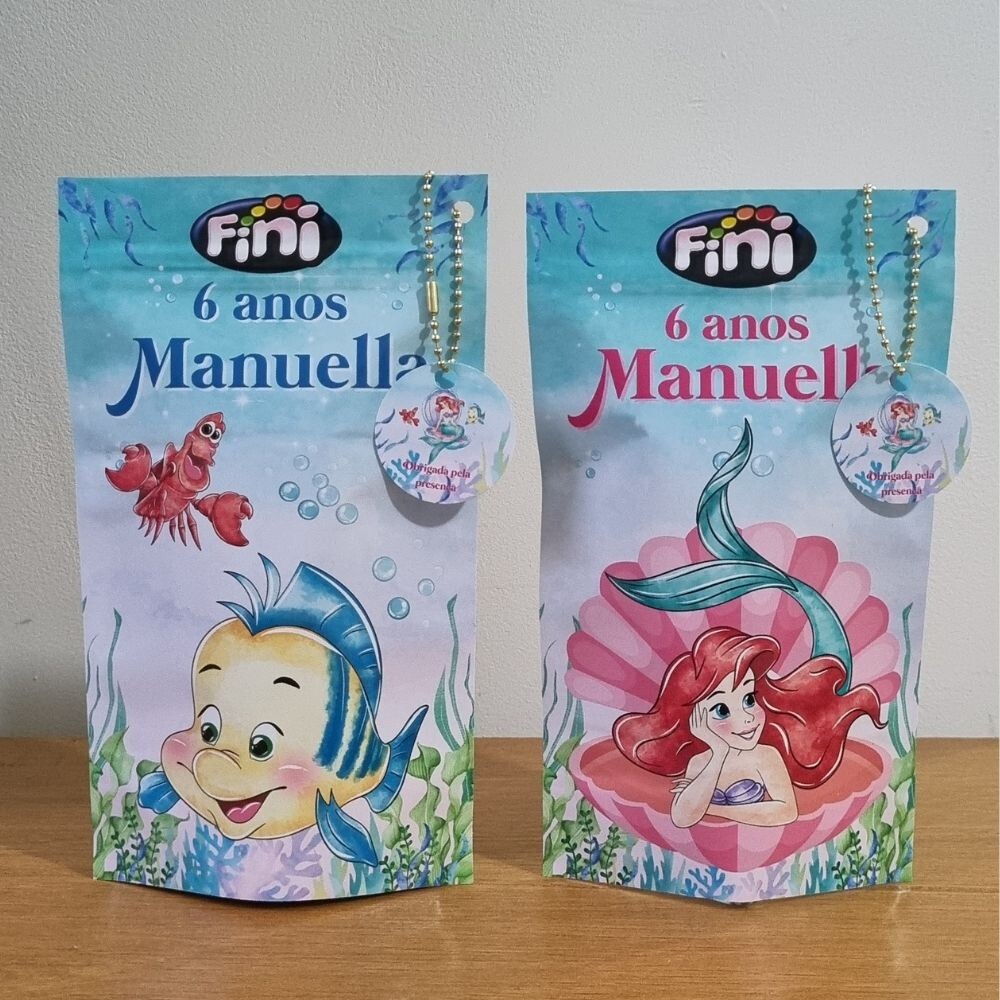 Saco Zip Lock 12x20 Lembrancinha Ariel
