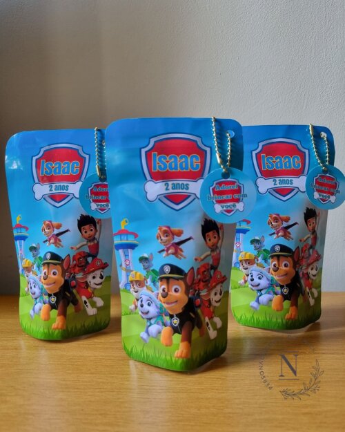Saco Zip Lock 10x17 Lembrancinha patrulha canina