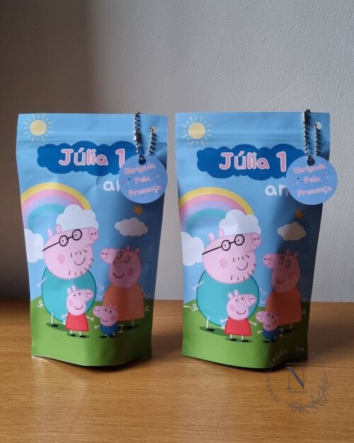 Saco Zip Lock 12x20 Lembrancinha Peppa pig