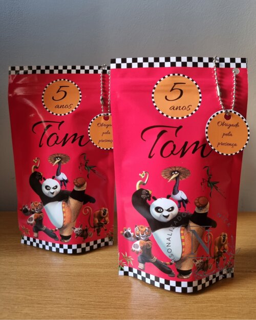 Saco Zip Lock 12x20 Lembrancinha Kung Fu Panda
