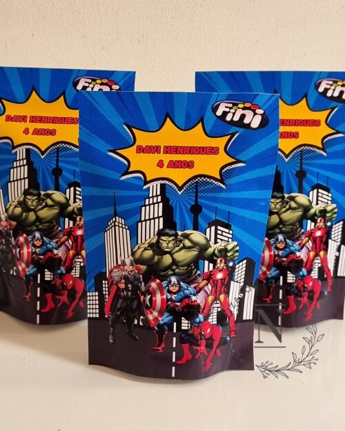 Saco Zip Lock 10x14 Lembrancinha os vingadores