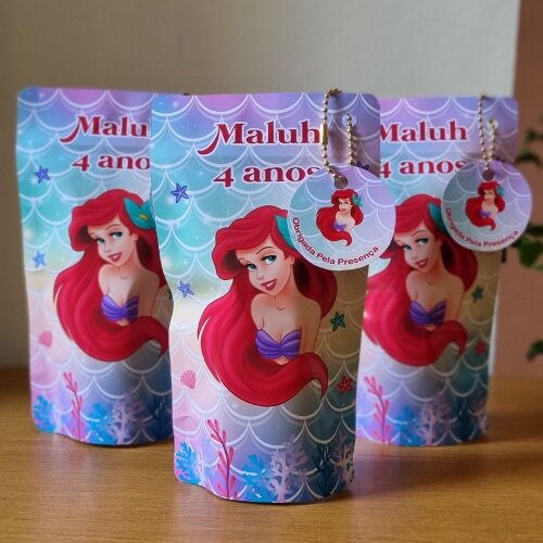 Saco Zip Lock 10x17 Lembrancinha Ariel