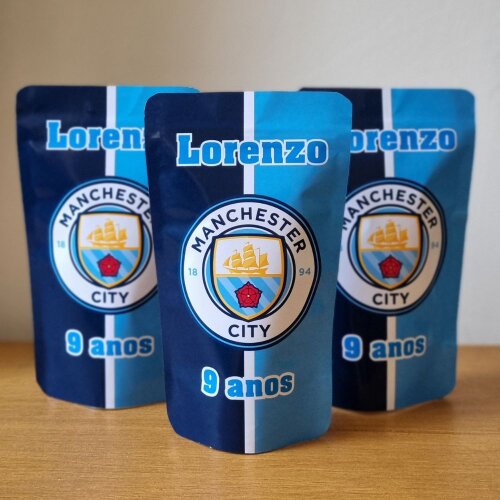 Saco Zip Lock 10x17 Lembrancinha Manchester City