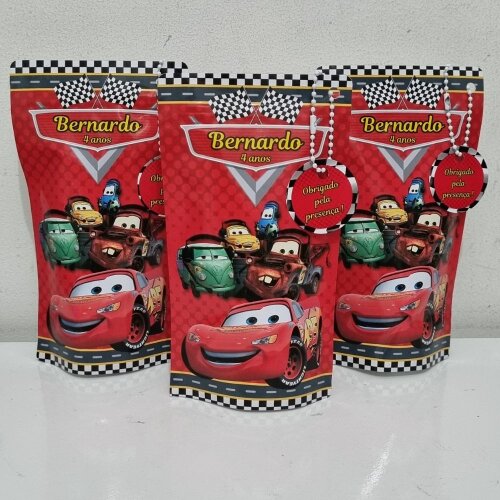 Saco Zip Lock 10x17 Lembrancinha Carros