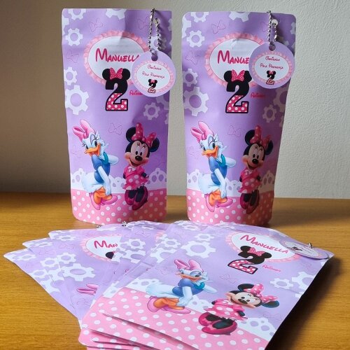 Saco Zip Lock 10x17 Lembrancinha MINNIE E MARGARIDA