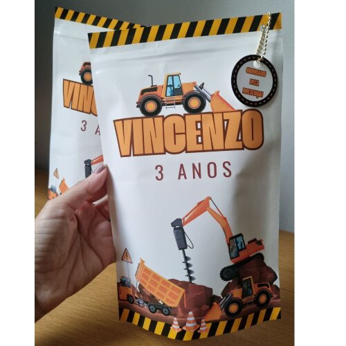 Saco Zip Lock 12x20 Lembrancinha Construção