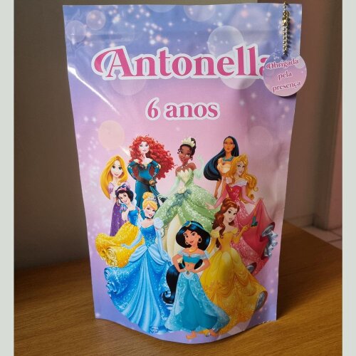 Saco Zip Lock 12x20 Lembrancinha As princesas