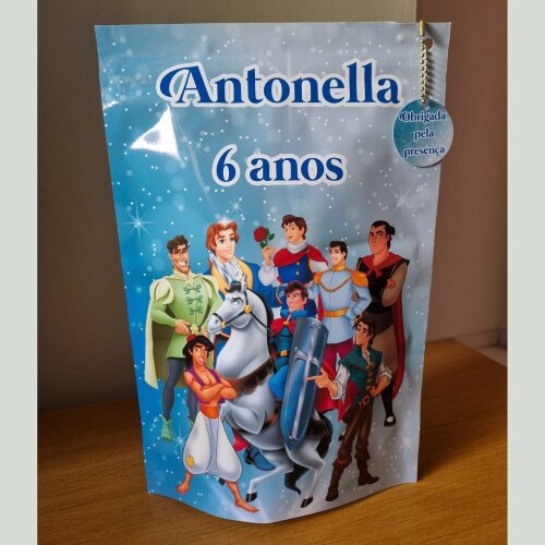 Saco Zip Lock 12x20 Lembrancinha As princesas
