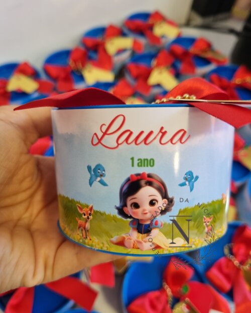 Lembrancinha Branca de neve  tubolata 5x8