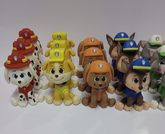 Apliques Patrulha Canina em Biscuit,