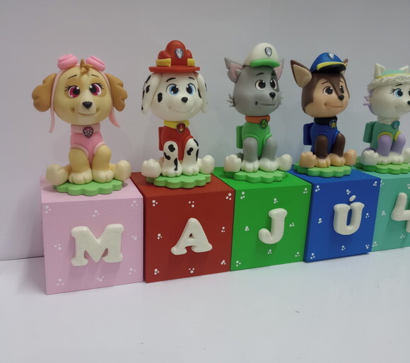 Cubos Decorados Patrulha Canina em Biscuit