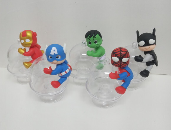 Cúpula para Brigadeiro Super Heróis em Biscuit