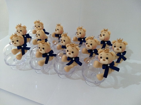 Cúpula ursinho príncipe em biscuit
