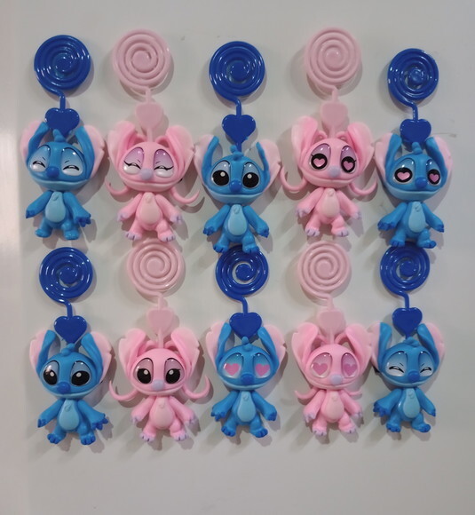Imã e Porta Recado Stitch em Biscuit