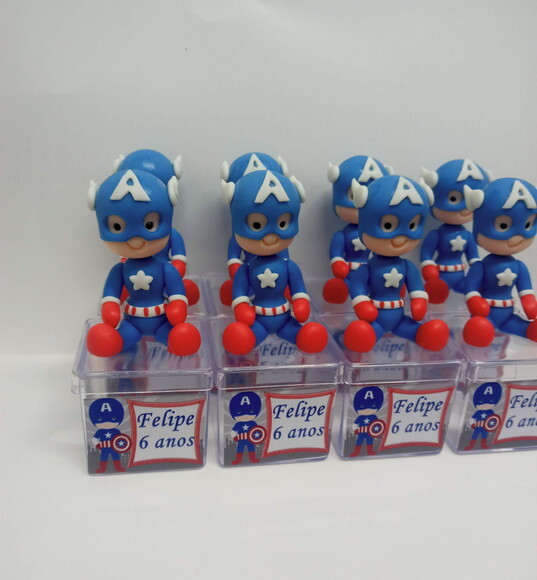 Lembrancinha Capitão América em Biscuit